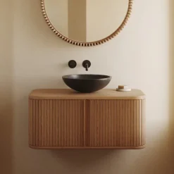 Badkamermeubel Mailen Essenhout, 90cm (excl. waskom)