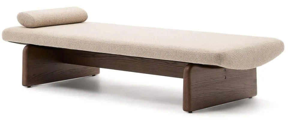 Bank Topaz Chenille en essenhout, 200cm