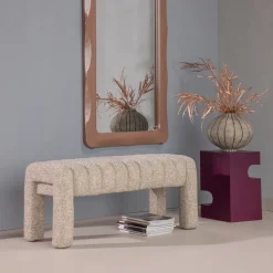 Bankje Frex Bouclé, 110cm