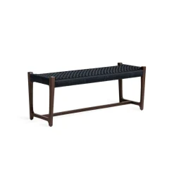 Bankje Kuwana Espresso Teakhout, kleur Indigo