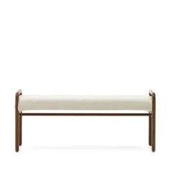 Bankje Macaret Eikenhout en chenille