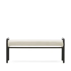 Bankje Macaret Eikenhout en chenille