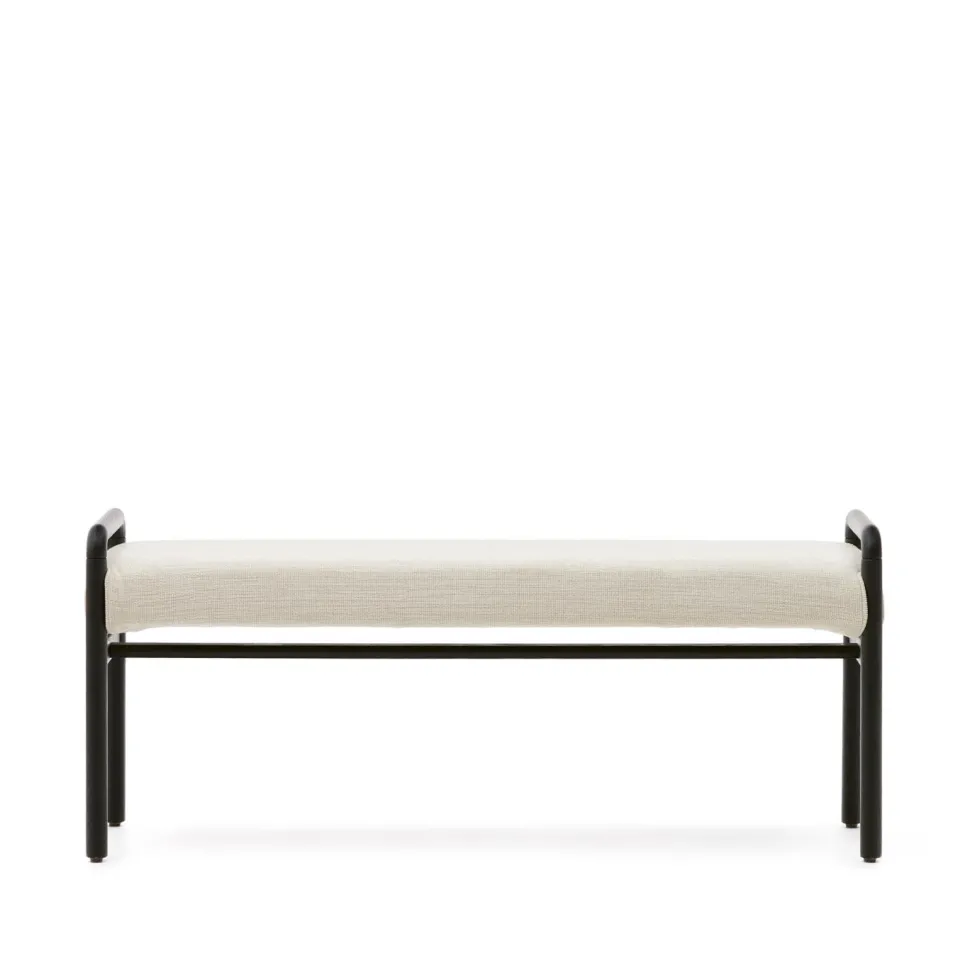 Bankje Macaret Eikenhout en chenille