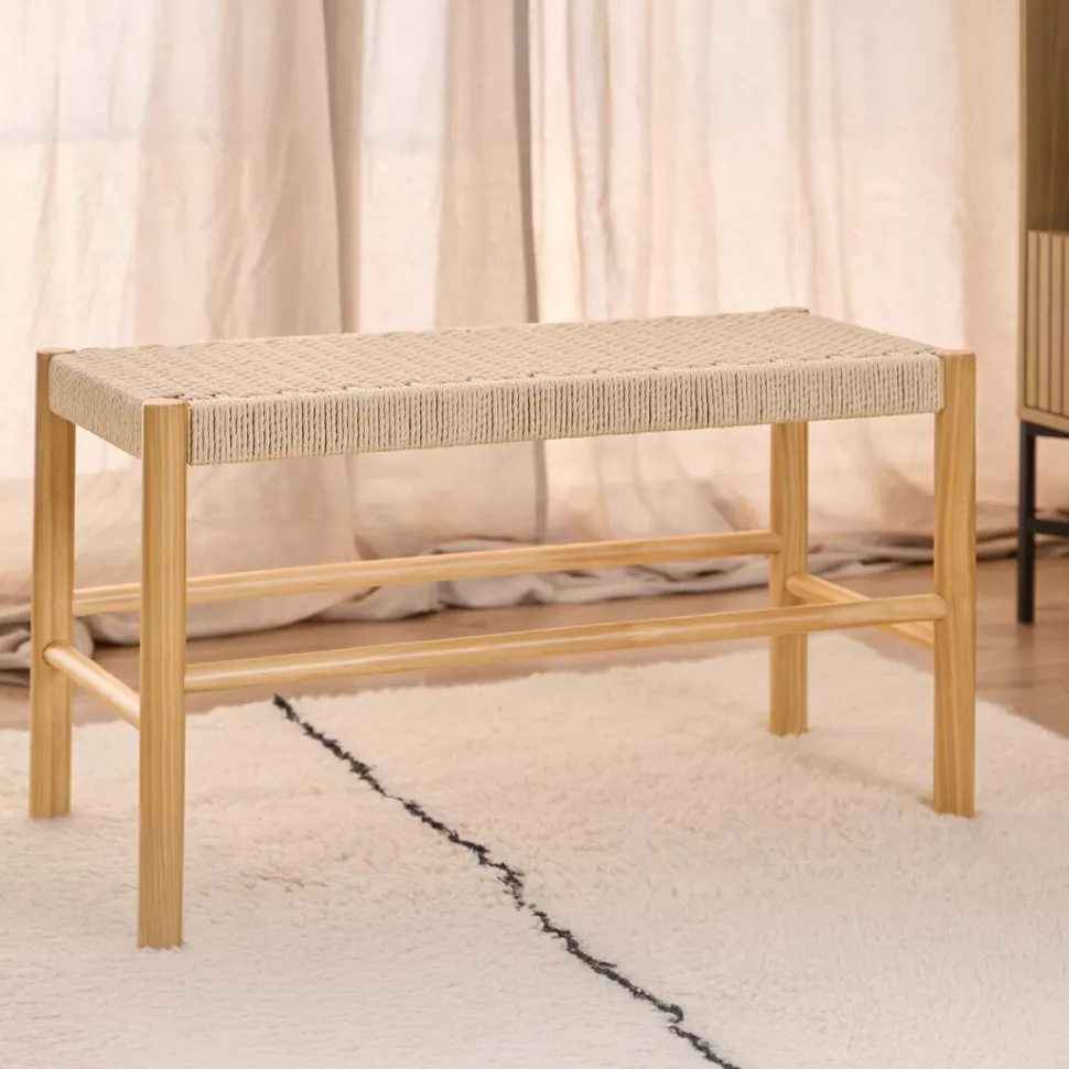 Bankje Marlen Geweven koord, 80cm