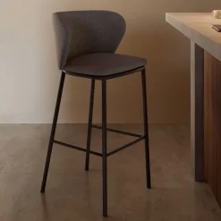 Barkruk Ciselia Chenille (zithoogte 75cm)