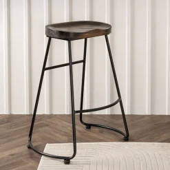 Barkruk Fotini Grenenhout (zithoogte 74cm)