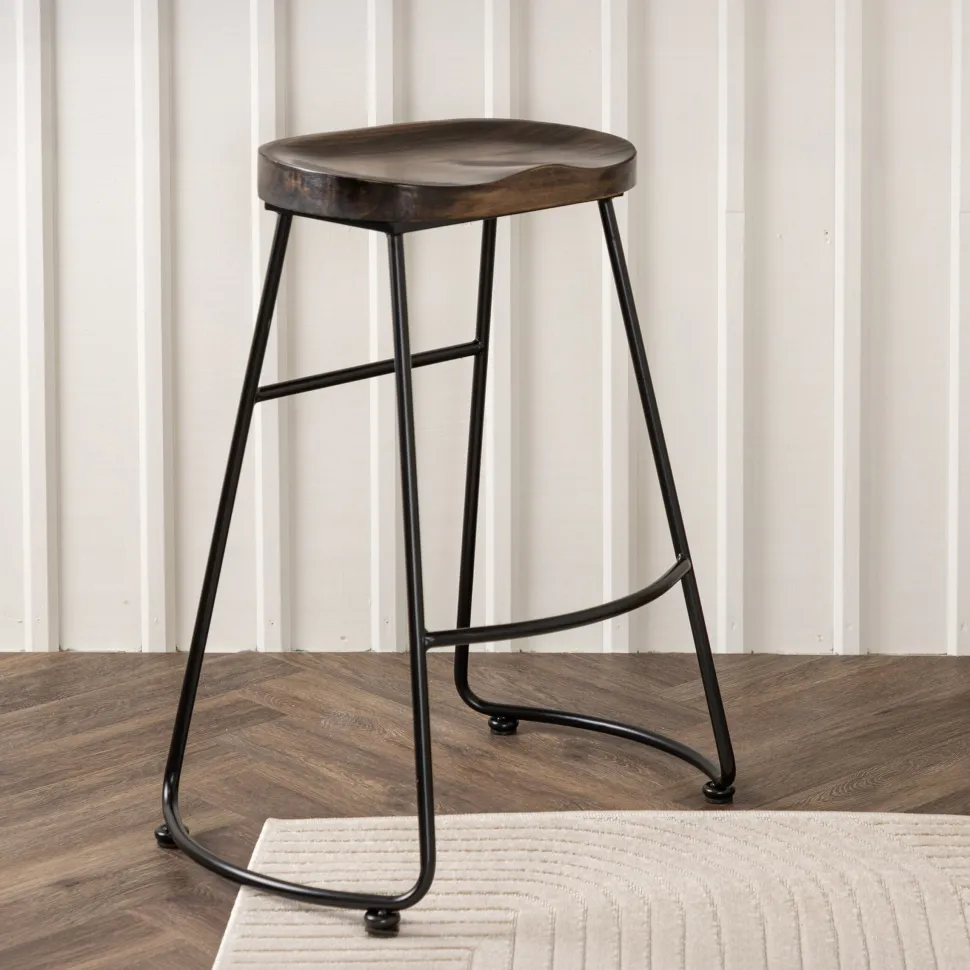 Barkruk Fotini Grenenhout (zithoogte 74cm)