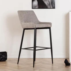 Barkruk Quennel Linnenlook (zithoogte 74cm)