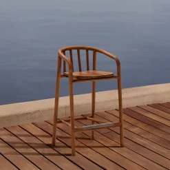 Barkruk Turqueta Teakhout (zithoogte 65cm)