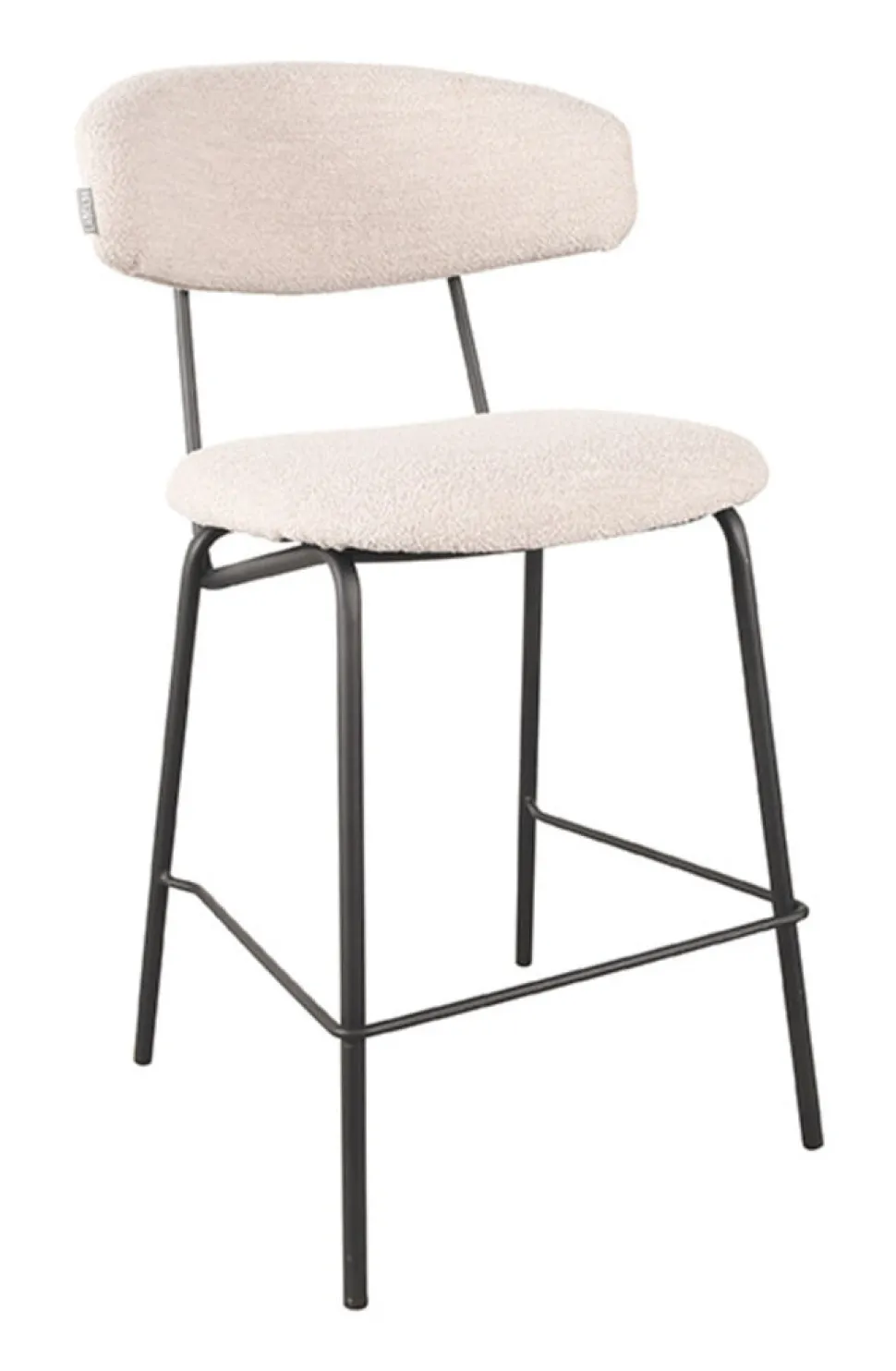 Barkruk Zack Bouclé, kleur Naturel (zithoogte 65cm)