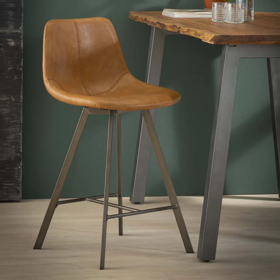 Barstoel Celia Vintage PU-leder (zithoogte 66cm)