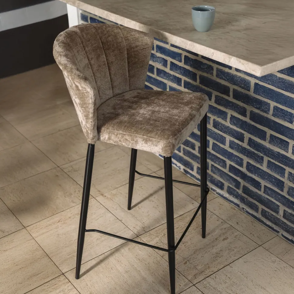 Barstoel Georgia Chenille (zithoogte 75cm)