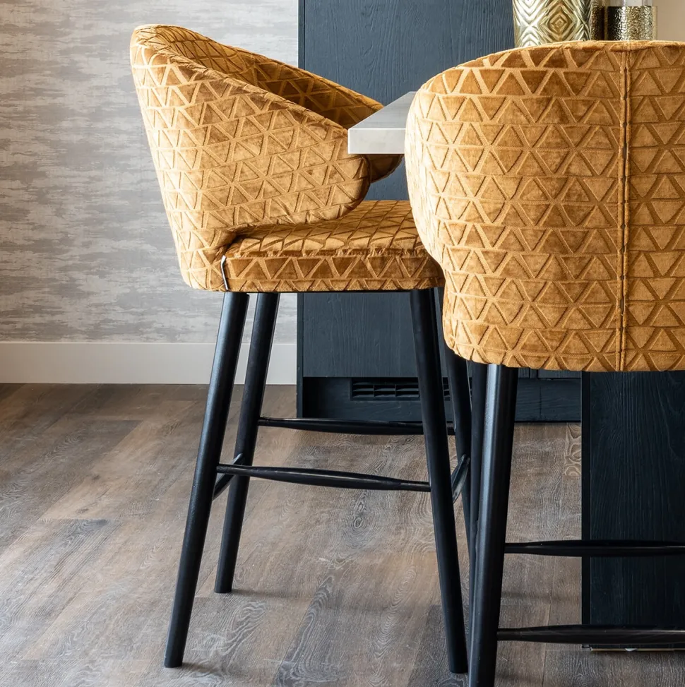 Barstoel Indigo Triangle, kleur Goud (zithoogte 68cm)