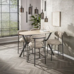 Bartafel Laycie Keramiek in Travertin-look, 140 x 75cm