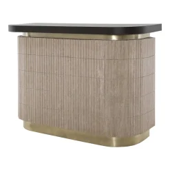 Bartafel Martini Travertin en hout, 140 x 60cm