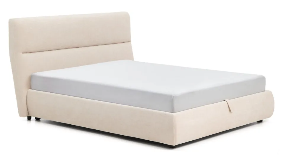 Bed Dafra Met uitklapbare bedbodem, kleur Beige