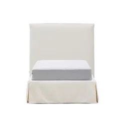 Bed Jaira Chenille, kleur Wit