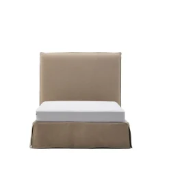 Bed Jaira Linnenmix, kleur Taupe