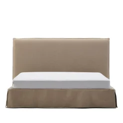 Bed Jaira Linnenmix, kleur Taupe
