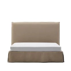 Bed Jaira Linnenmix, kleur Taupe