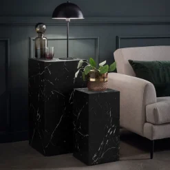 Bijzettafel Christana Set van 2 stuks, Marmerlook