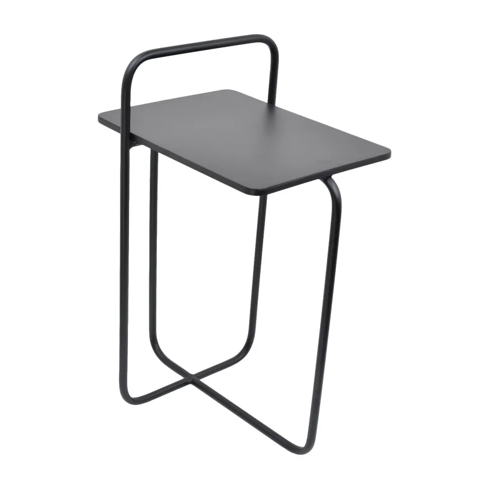 Bijzettafel Easy Met Tijdschriftenrek, 28 x 37cm, kleur Mat Zwart