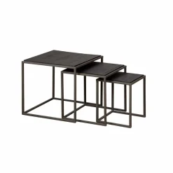 Bijzettafel Fanna Teakhout, Set van 3 stuks