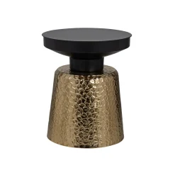 Bijzettafel Freddie 42cm, kleur Zwart/Goud