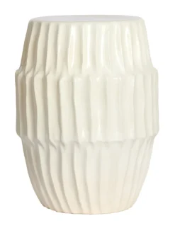 Bijzettafel Isili Keramiek, kleur Mat Wit