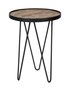 Bijzettafel Lev Teakhout, Ø39cm