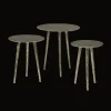 Bijzettafel Liam Set van 3 stuks, kleur Zilver