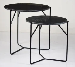 Bijzettafel Mason Set van 2 stuks, kleur Zwart