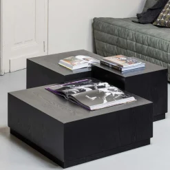 Bijzettafel Pim Essen, Set van 3 stuks, kleur zwart