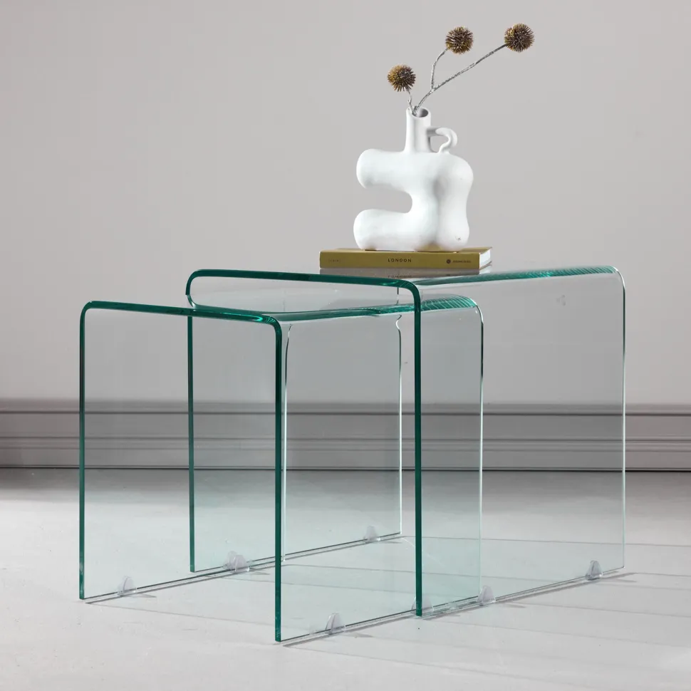 Bijzettafel Rockwell Glas, Set van 2 stuks