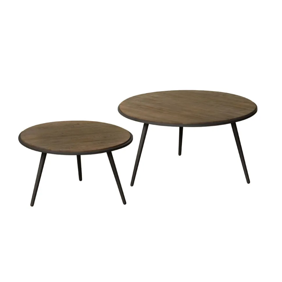 Bijzettafel Rolo Teakhout, Set van 2 stuks