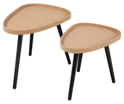 Bijzettafel Torri Kurk, Set van 2 stuks