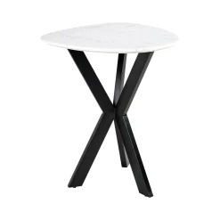 Bijzettafel Trocadero Marmer, 50cm, kleur Wit