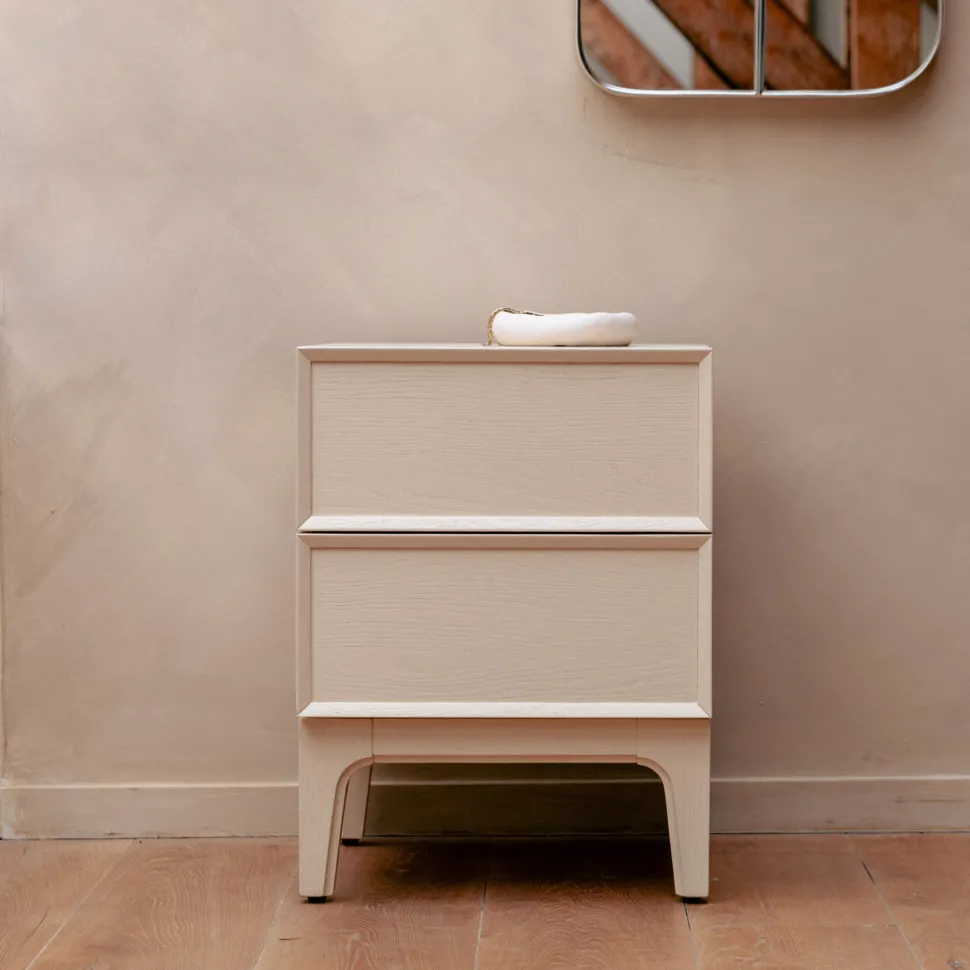 Bijzettafel/Nachtkastje June Eiken, Met 2 laden