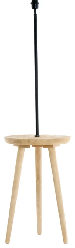 Bijzettafel/Vloerlamp Tolfa 135cm hoog, kleur Naturel (excl. kap)