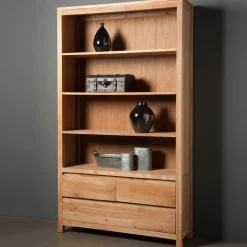 Boekenkast Corona Teak, 210 x 120cm