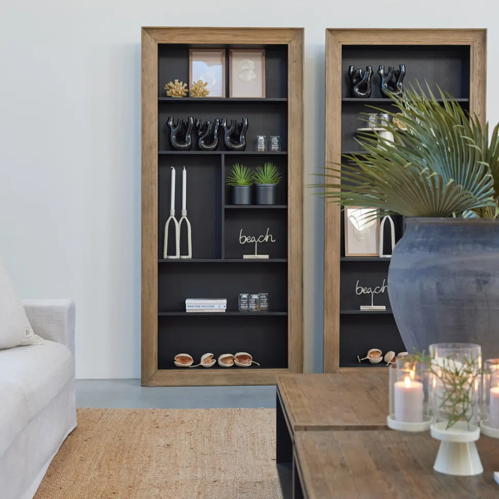 Boekenkast Eivissa Eikenhout, kleur Zwart