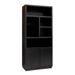 Boekenkast Oakura Eikenhout, kleur Zwart