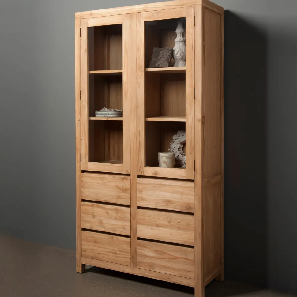 Buffetkast Corona Teak met 2 deuren en 6 laden