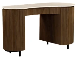 Bureau / Sidetable Dexter Bottecino Marmer en Mangohout, 136cm