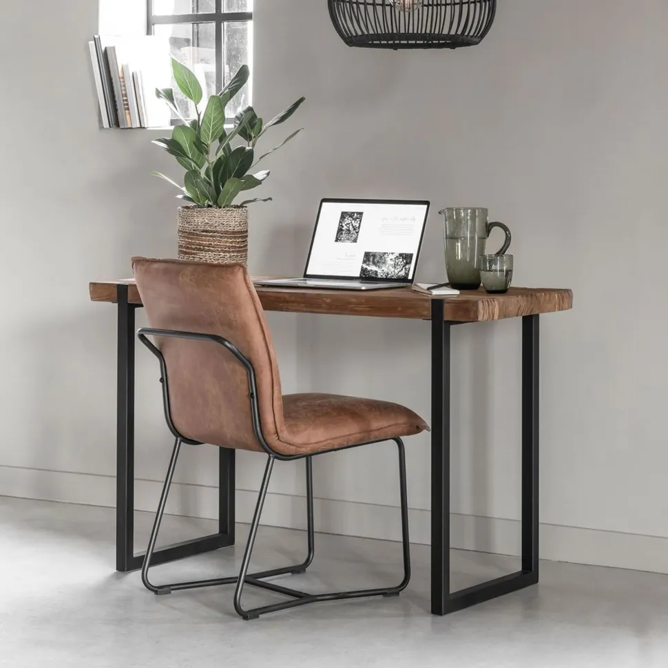 Bureau Beam Teakhout, 120 x 50cm, kleur Naturel