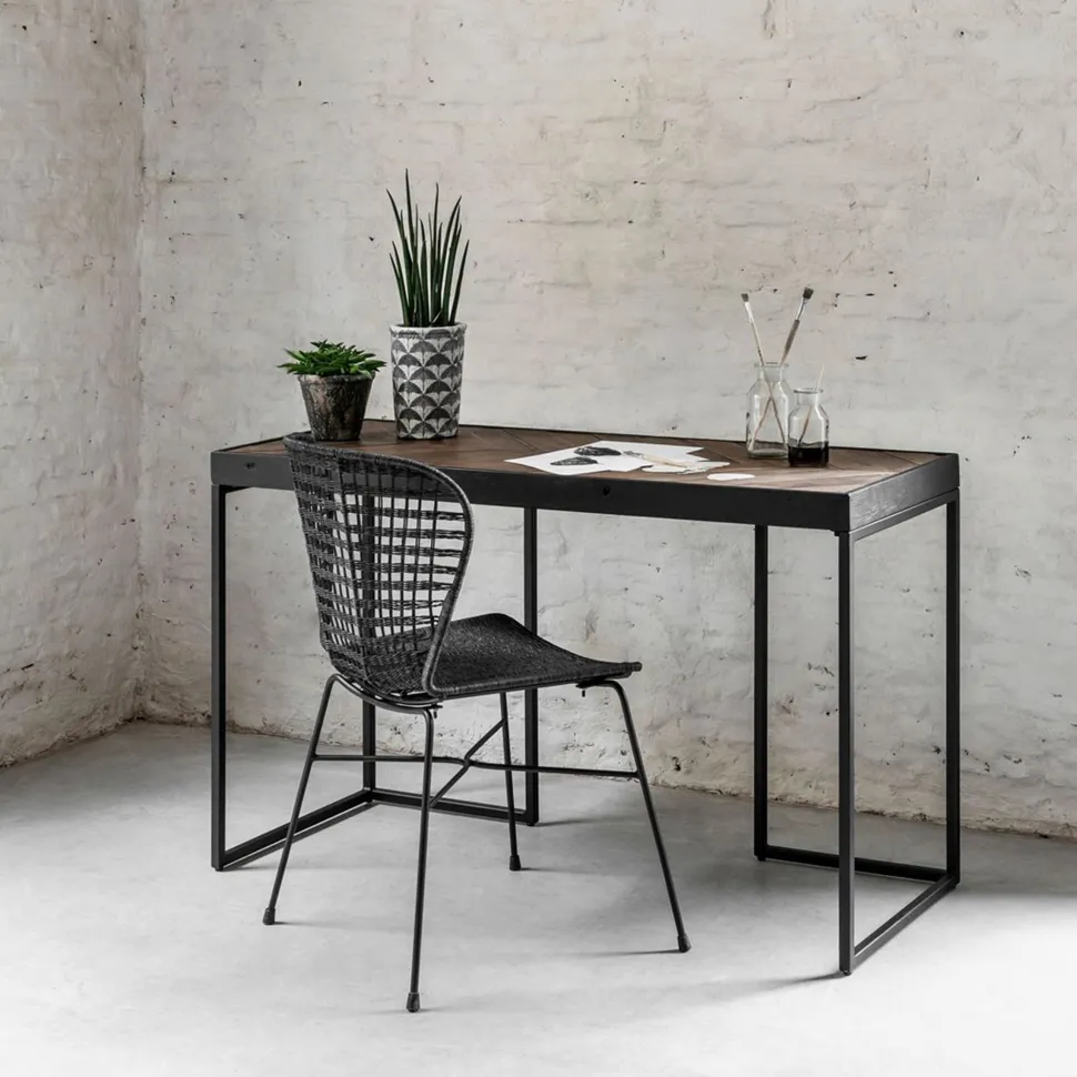 Bureau Criss Cross Hout en staal, 125 x 50cm