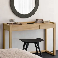 Bureau Frame Geolied Eikenhout, 120 x 43cm, kleur Naturel