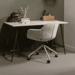 Bureaustoel Morros Chenille, kleur Taupe