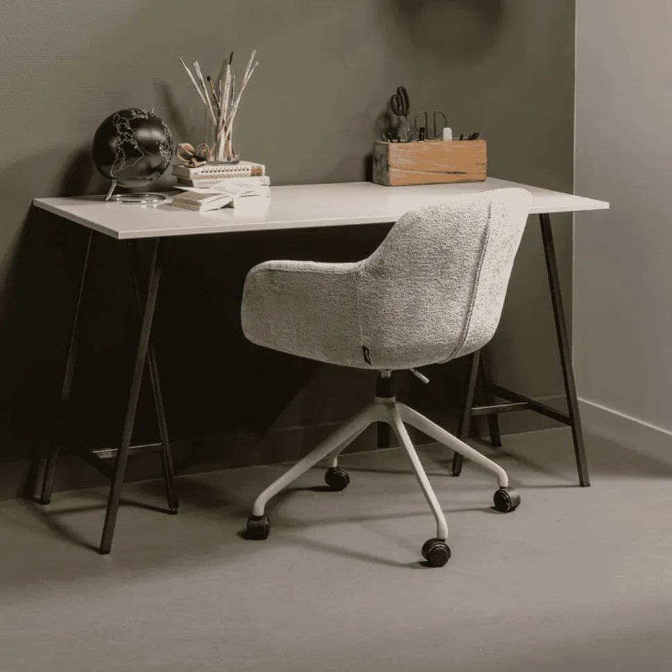 Bureaustoel Morros Chenille, kleur Taupe