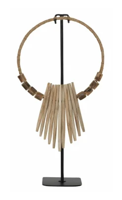 Decoratie Necklace Teakhout, 53cm
